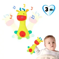 BABY - Peluche Sonajero para Bebé Jirafita - Agita o Presiona y Suena