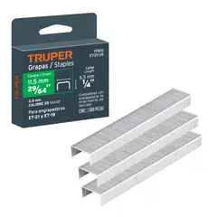 TRUPER - Grapas 14 Largo de 65mm y Corona de 115mm Para Et-19 Y Et-21 Tapizar 1000pcs