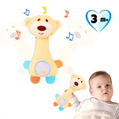 BABY - Peluche Sonajero para Bebé Perrito - Agita o Presiona y Suena