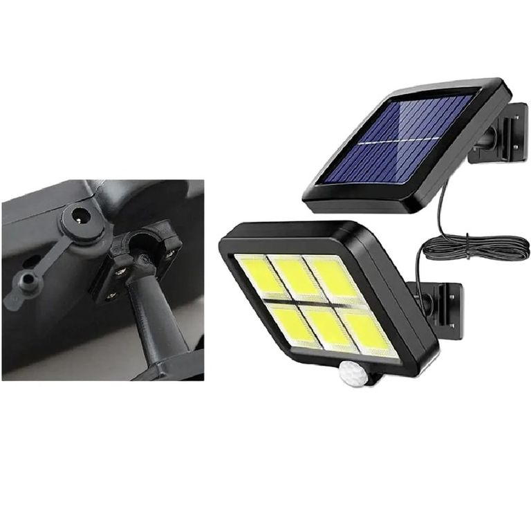 LÁMPARA SOLAR RECTANGULAR 6 CELDAS PACK X2