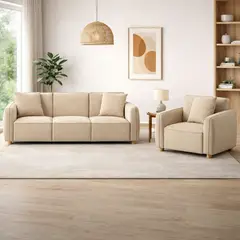 STIL NOVO - JUEGO DE SALA 3-1 RAFAEL BEIGE