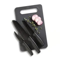 OSTER - Set de Cuchillos Oster® para Cocina 3Pz + Tabla 92287-04