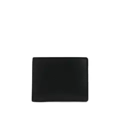 HUGO BOSS - Billetera de piel granulada con logotipo grabado