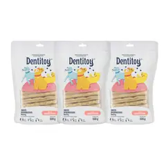 DENTITOY - Snacks de Vacuno Bolsa 500g Pack x 3