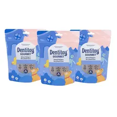 DENTITOY - Delicias de Pechuga de Pato y Vacuno Gourmet Bolsa 4 unid Pack x 3