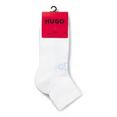 HUGO BOSS - Pack de dos calcetines cortos con logotipos geométricos