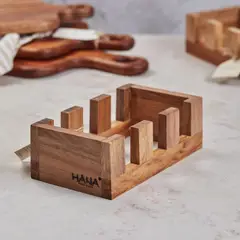 HANA - ORGANIZADOR DE MADERA MULTIUSO 3 COMPARTIMENTOS HANDMADE