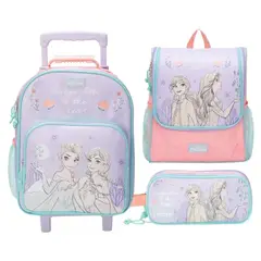 FROZEN - Set Maleta Lonchera Cartuchera Disney Color Pastel