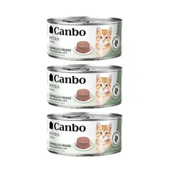 CANBO - PACK X3 Cat Paté Pollo e Hígado para Gatitos - 3 Latas de 85g
