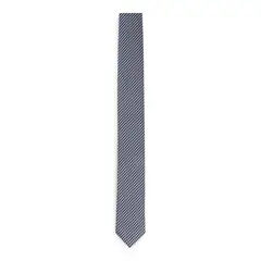 HUGO BOSS - Corbata con estampado geométrico en jacquard de mezcla de seda