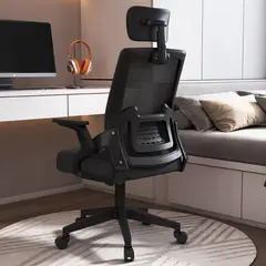 GENERICO - Silla De Escritorio Ergonomica Giratoria con Soporte lumbar Negra