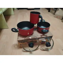 UMCO - - Juego de ollas batería 5 piezas aluminio virgen