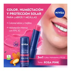 GENERICO - NIVEA Hidra Color Rosa Pink FPS 30 Hidratación con Color y Protección Solar