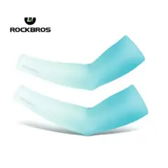 ROCKBROS - Mangas Deportivas Ciclismo - Protección UV Celeste Talla M
