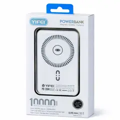 YI FEI - Cargador Portátil Inalámbrico magsafe Power bank 10000mAh