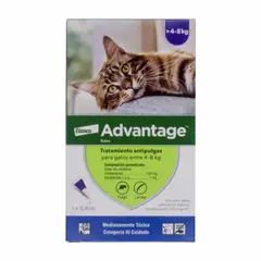 ADVANTAGE - ELANCO Antipulgas Gatos de 4 a 8 kg - 1 Pipeta de 0.8 ml