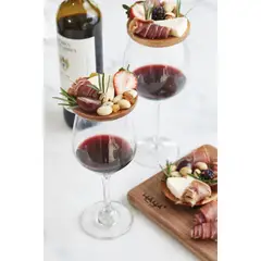 HANA - TAPA DE MADERA PARA COPAS TOPPER WINE HANDMADE