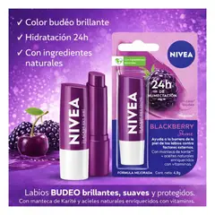 GENERICO - NIVEA Blackberry Shine Cuidado Labial con Brillo y Color Sofisticado