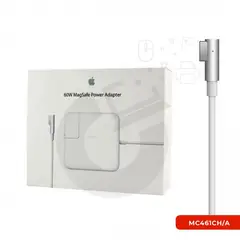 GENERICO - CARGADOR APPLE MACBOOK MAGSAFE 1 60W / ORIGINAL / MC461CH / WHITE
