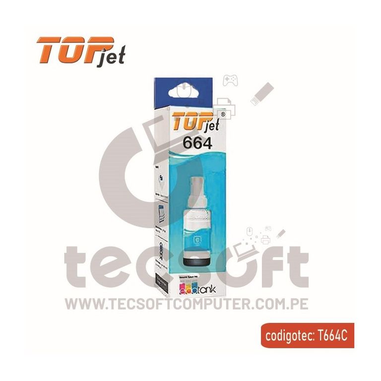 TINTA COMPATIBLE CYAN 100ML PARA EPSON TOPJET E664220100ML ID597