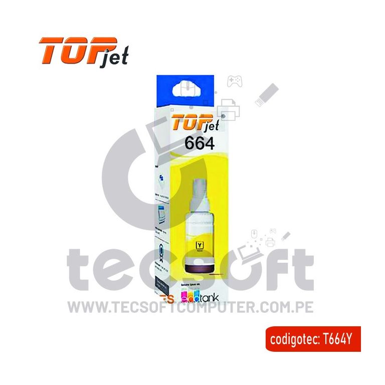 TINTA COMPATIBLE AMARILLO 70ML PARA EPSON TOPJET E664420Y ID574