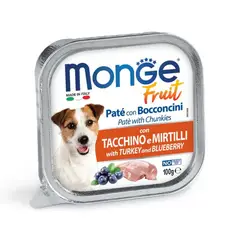 MONGE - Fruit Pate Pavo Arandanos 100gr - Perros Adultos
