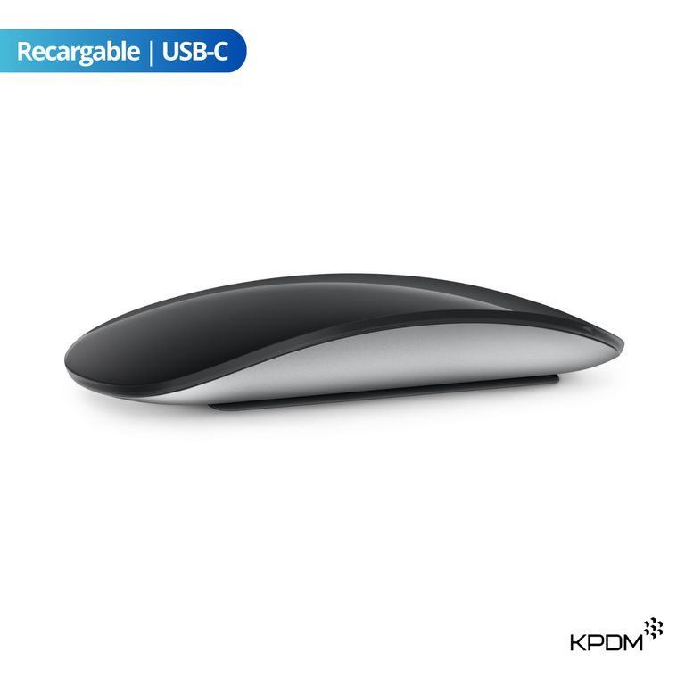 Mouse inalámbrico para MacBook iPad Estilo Magic Mouse USB-C Negro