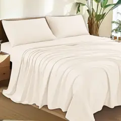 CASATEX - Juego de Sábanas Lisas Queen 100% Algodón 300 Hilos