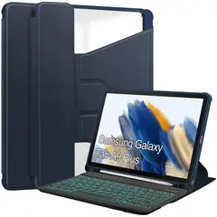 GENERICO - FUNDA CON TECLADO + TOUCHPAD SAMSUNG TAB A9 PLUS AZUL