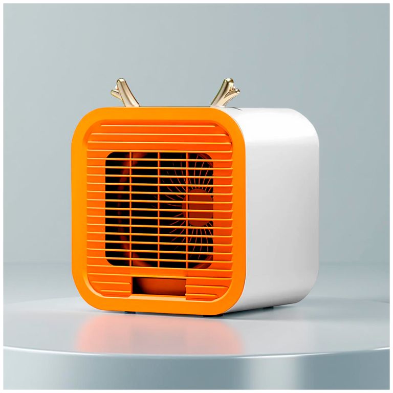 Mini Ventilador Enfriador Escritorio naranja