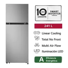 LG - Refrigeradora 241L No Frost VT24BPY Plateado