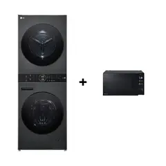 LG - COMBO WashTower WK14BS6R 14Kg y 10Kg de secado + Microondas MS2032GAS NeoChef™ 20L