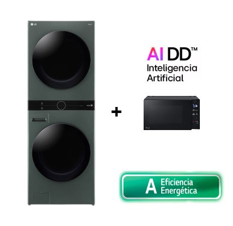 COMBO WashTower WK22GGS6 22Kg lavado y 16Kg de secado + Microondas MS2032GAS NeoChef™ 20L