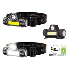 GENERICO - Linterna Frontal de Cabeza Led Recargable XPE COB