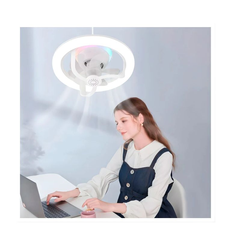 FOCO VENTILADOR LED RGB 360º HUMIFICADOR CON CONTROL