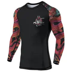 GENERICO - Rashguard Polo Licra Compresor Hombre Red Samurai