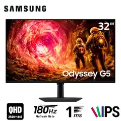 SAMSUNG - Monitor Odyssey G5 32” 2K IPS 180Hz 1ms LS32FG500ELXPE