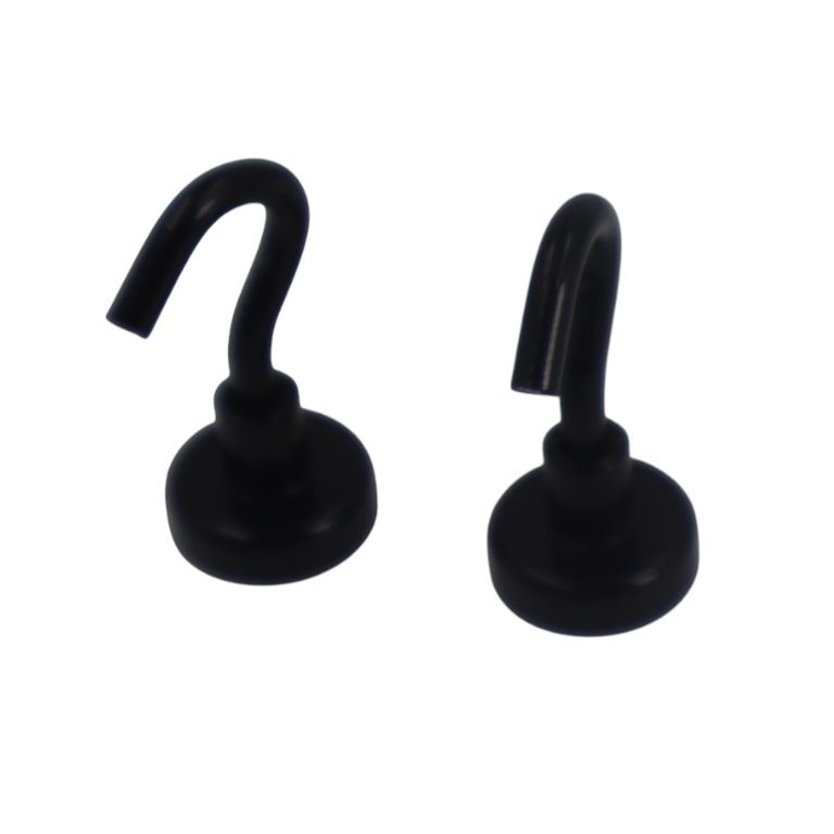 Iman de Neodimio con Ganchos Firme 16mm Pack 2 unds Negro