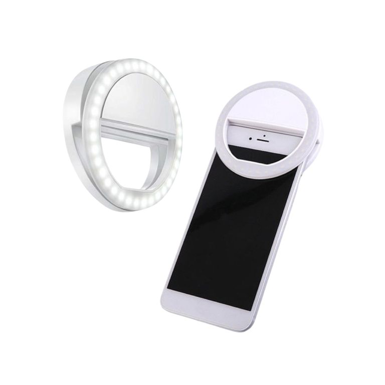 ARO DE LUZ LED PARA CELULAR BLANCO