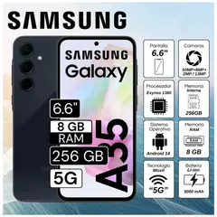 SAMSUNG - Celular Galaxy A35 5G 6.6" Pulg. 8GB RAM 256GB Android 14 - Negro