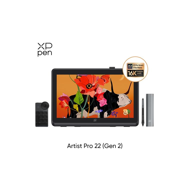 Pantalla interactiva XP-PEN Artist Pro 22 Gen2 22” 2.5K QHD, Precision 16K, Lapis X3 Pro