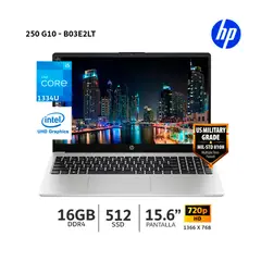 HP - Laptop 250 G10 I5-1334U 16Gb RAM/ 512Gb SSD/ 15.6 HD-B03E2LT-ABM
