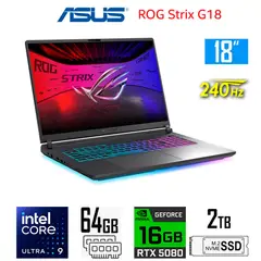 ASUS - ROG Strix G18 2025 Core Ultra 9-275HX 16GB RTX5080 64GB RAM 2TB SSD 18″ 25K WQXGA 240Hz
