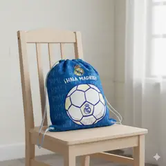 GENERICO - Bolsa de Aseo Escolar Impermeable con un Bolsillo de Club de Fútbol Azul