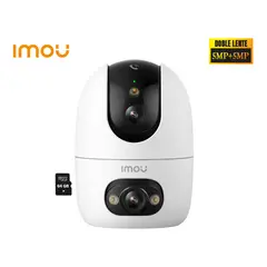 IMOU - Cámara Wifi Ranger 2 Dual 10MP 5MP + 5MP Doble lente Detección IA Botón llamada 64GB