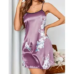 MORITA BAG STORE - BABY DOLL MORADO CON DISEÑO FLORAL