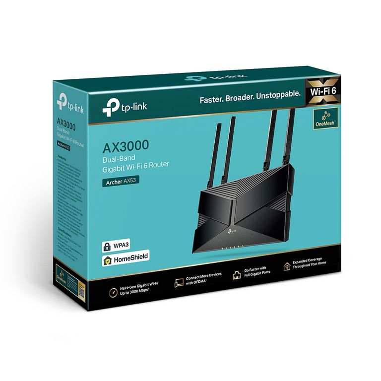ROUTER TP-LINK ARCHER AX53 DUAL BAND WI-FI 6 AX3000