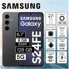 SAMSUNG - Celular Galaxy S24 FE 6.7" Pulg. 8GB RAM 128GB Android 14 - Grafito