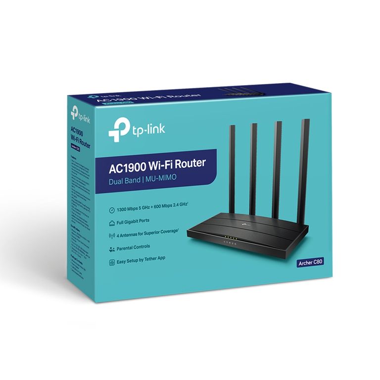 ROUTER TP-LINK ARCHER C80 AC1900 DOBLE BANDA WIRELESS