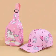 KAST PE - Pack Irisia gorro + mochilita unicornio para niña 2 a 6+ años